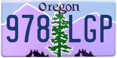 OR license plate 978LGP