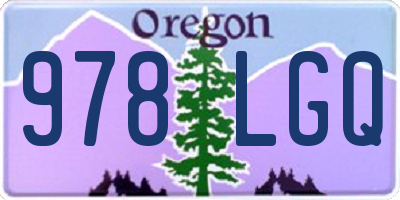 OR license plate 978LGQ