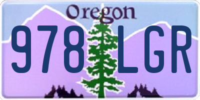 OR license plate 978LGR