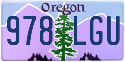 OR license plate 978LGU