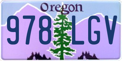 OR license plate 978LGV