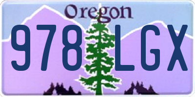 OR license plate 978LGX