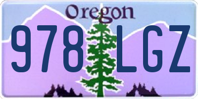 OR license plate 978LGZ