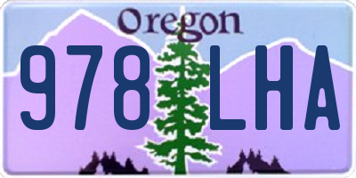 OR license plate 978LHA