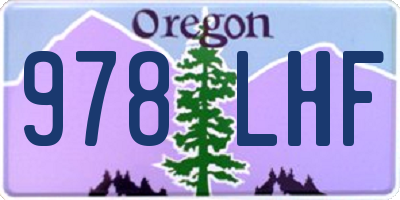 OR license plate 978LHF
