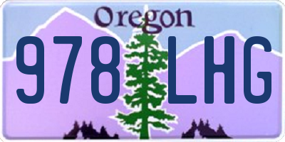 OR license plate 978LHG