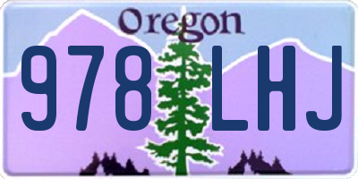 OR license plate 978LHJ