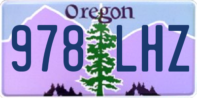 OR license plate 978LHZ