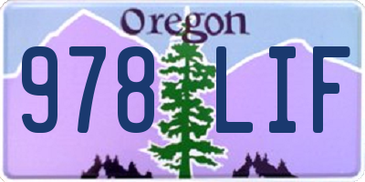 OR license plate 978LIF