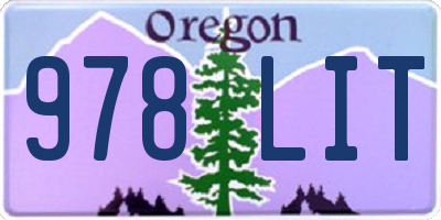 OR license plate 978LIT