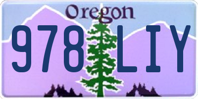 OR license plate 978LIY