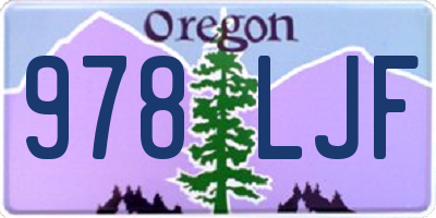 OR license plate 978LJF