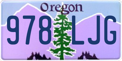 OR license plate 978LJG