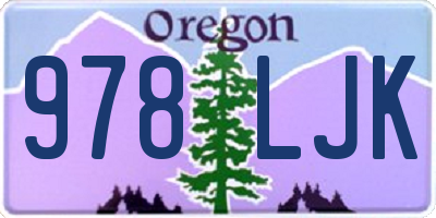 OR license plate 978LJK