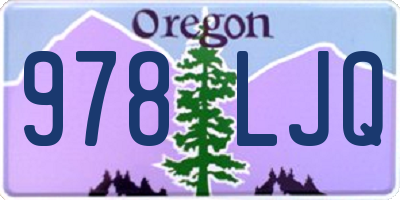 OR license plate 978LJQ