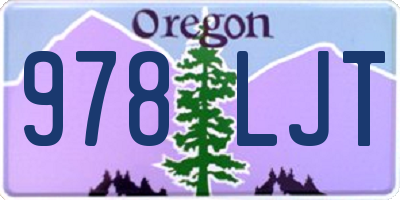 OR license plate 978LJT