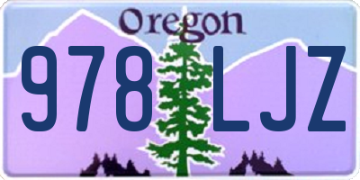 OR license plate 978LJZ
