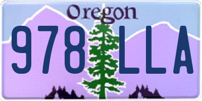 OR license plate 978LLA