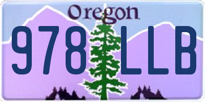 OR license plate 978LLB