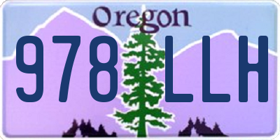 OR license plate 978LLH