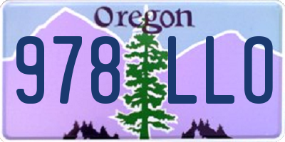 OR license plate 978LLO