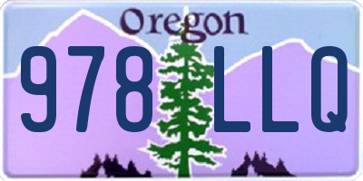OR license plate 978LLQ