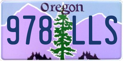 OR license plate 978LLS