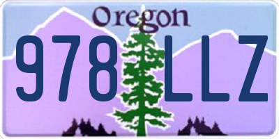 OR license plate 978LLZ