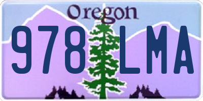 OR license plate 978LMA