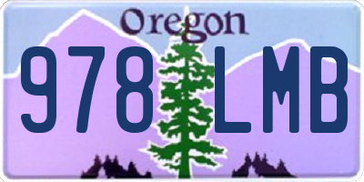 OR license plate 978LMB