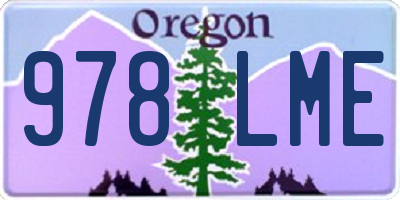 OR license plate 978LME