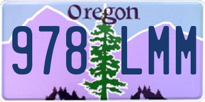 OR license plate 978LMM