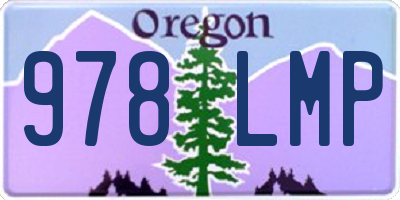 OR license plate 978LMP