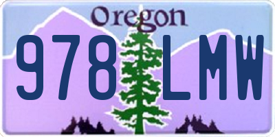 OR license plate 978LMW
