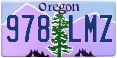 OR license plate 978LMZ