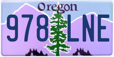 OR license plate 978LNE