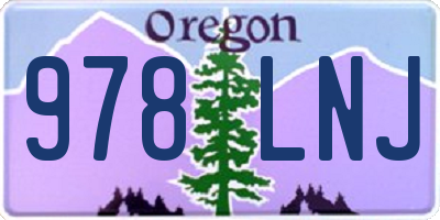OR license plate 978LNJ