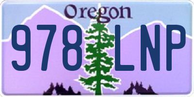 OR license plate 978LNP