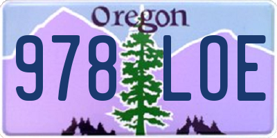 OR license plate 978LOE