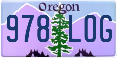 OR license plate 978LOG