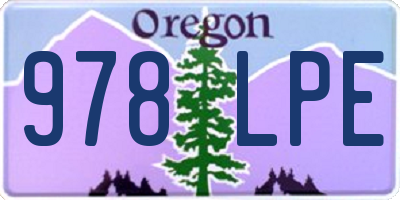 OR license plate 978LPE