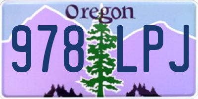 OR license plate 978LPJ