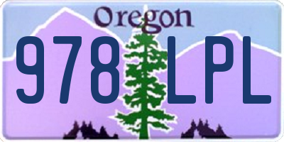 OR license plate 978LPL