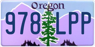 OR license plate 978LPP