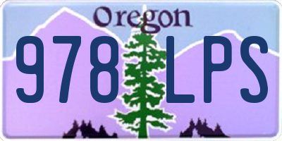 OR license plate 978LPS