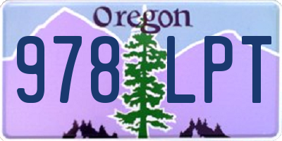 OR license plate 978LPT