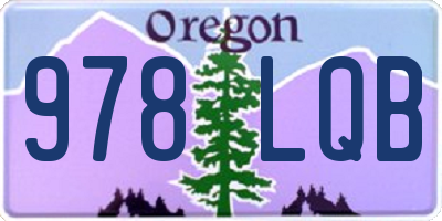 OR license plate 978LQB