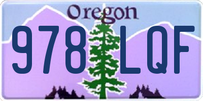 OR license plate 978LQF