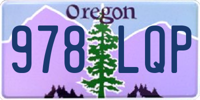 OR license plate 978LQP