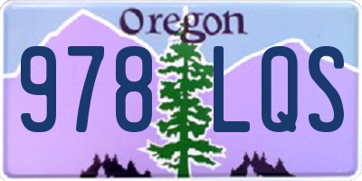 OR license plate 978LQS